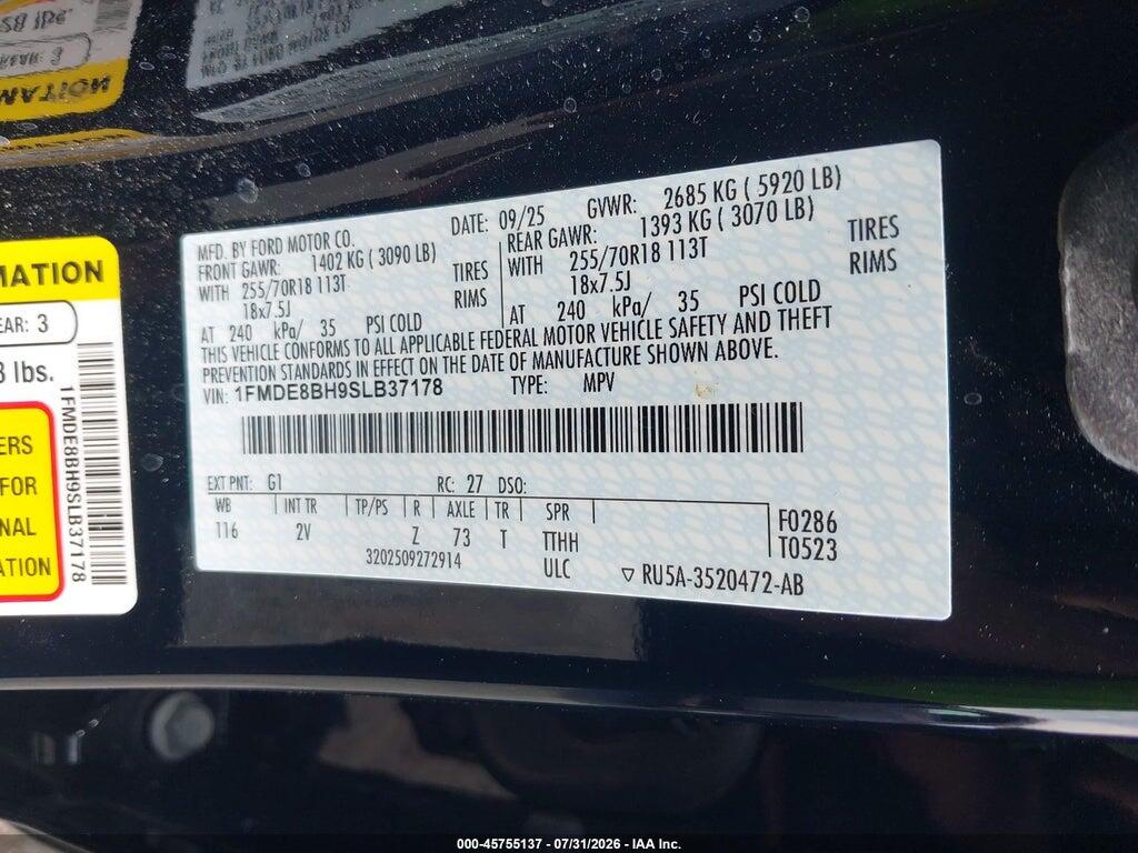 1FMDE8BH9SLB37178 2025 FORD BRONCO photo no. 9