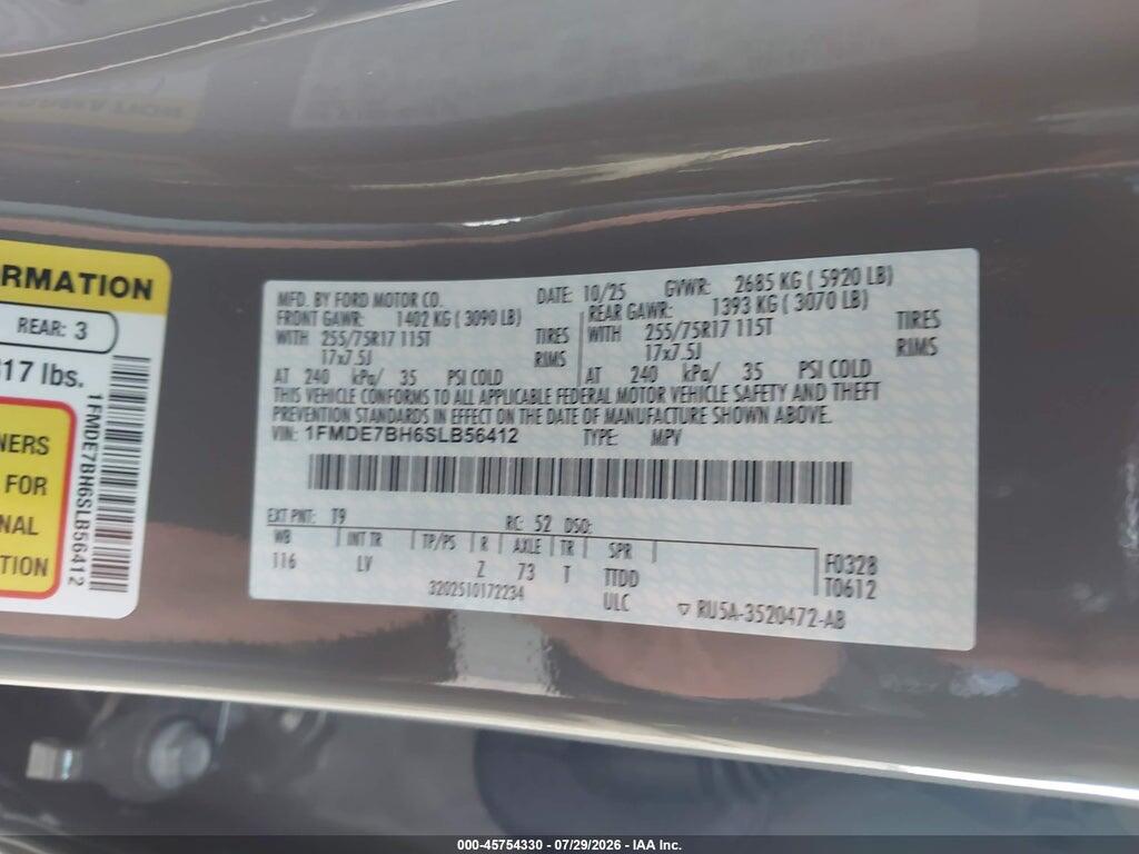 1FMDE7BH6SLB56412 2025 FORD BRONCO photo no. 9