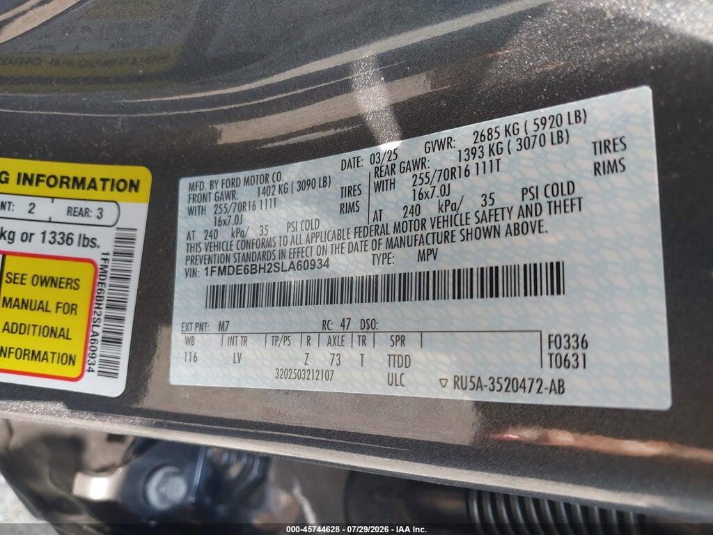 1FMDE6BH2SLA60934 2025 FORD BRONCO photo no. 9
