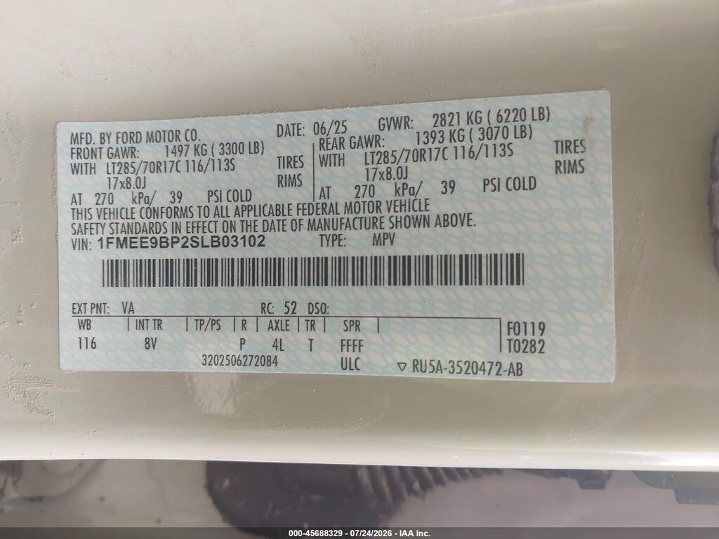 1FMEE9BP2SLB03102 2025 FORD BRONCO photo no. 9