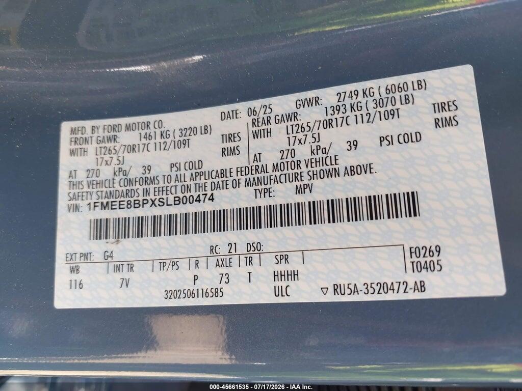 1FMEE8BPXSLB00474 2025 FORD BRONCO photo no. 9