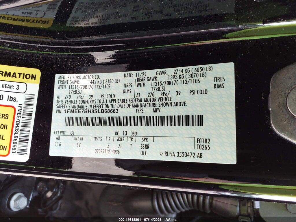 1FMEE7BH8SLD68663 2025 FORD BRONCO photo no. 9
