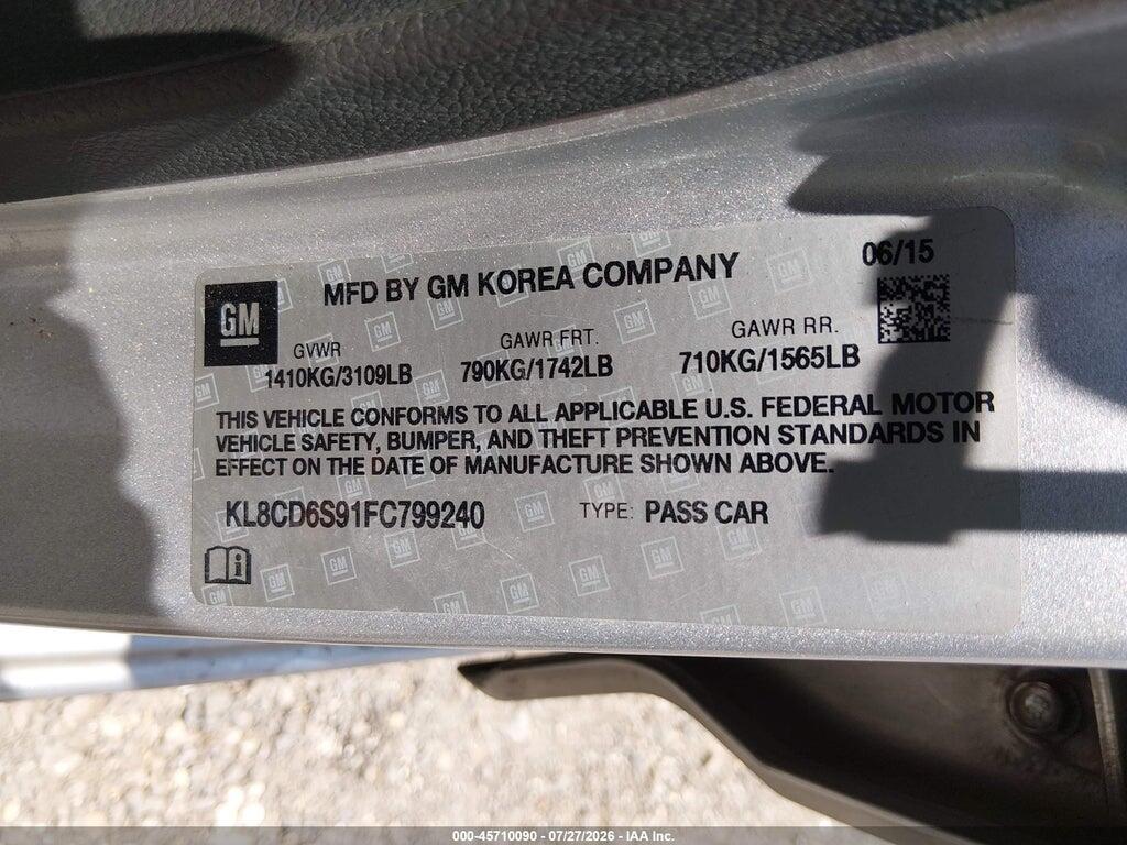 KL8CD6S91FC799240 2015 CHEVROLET SPARK photo no. 9