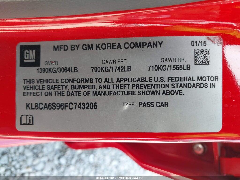 KL8CA6S96FC743206 2015 CHEVROLET SPARK photo no. 9
