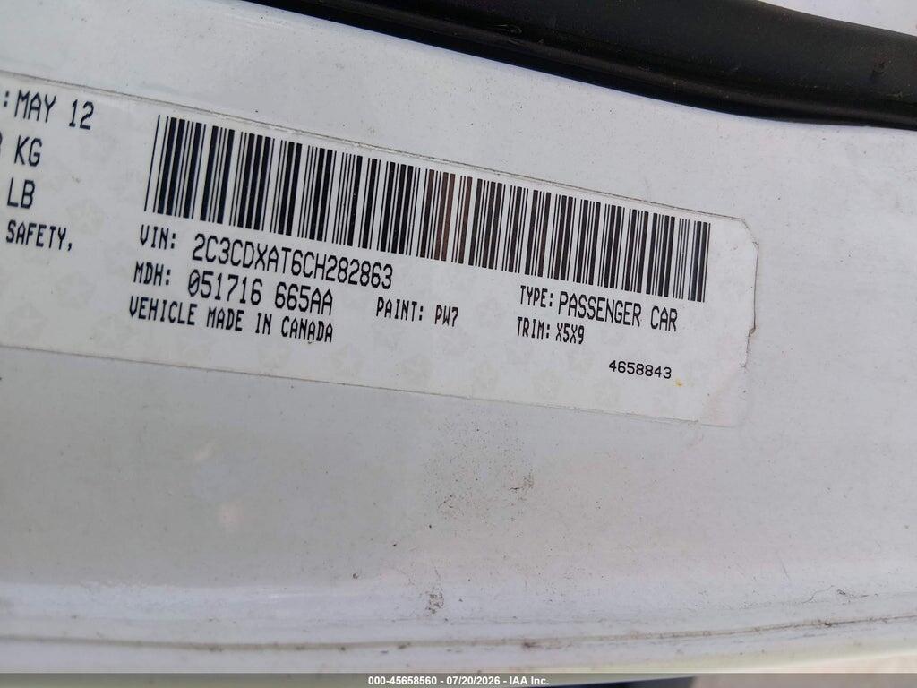 2C3CDXAT6CH282863 2012 DODGE CHARGER photo no. 9
