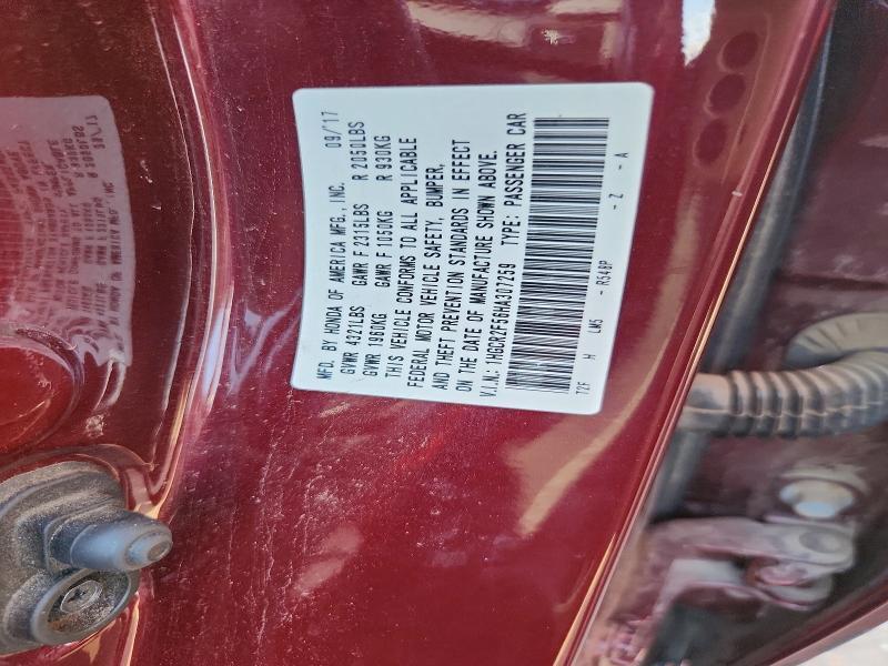 1HGCR2F56HA307259 2017 HONDA ACCORD photo no. 12