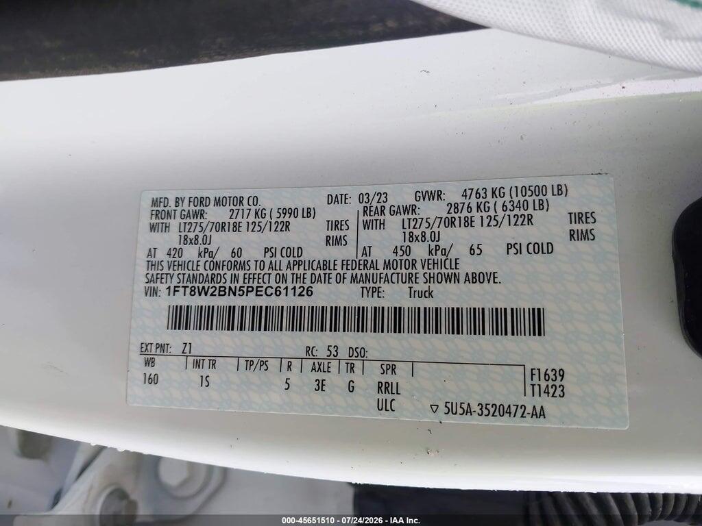 1FT8W2BN5PEC61126 2023 FORD F-250 photo no. 9