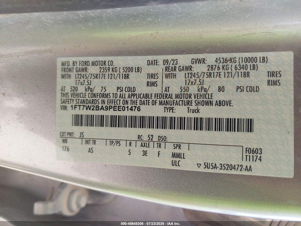 1FT7W2BA9PEE01476 2023 FORD F-250 photo no. 9