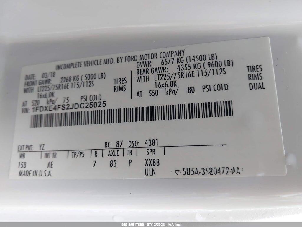 1FDXE4FS2JDC25025 2018 FORD E-450 CUTAWAY photo no. 8