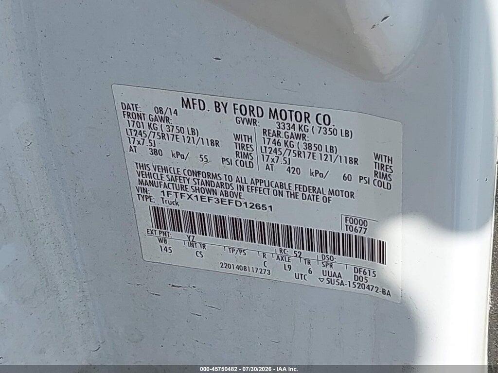 1FTFX1EF3EFD12651 2014 FORD F-150 photo no. 9