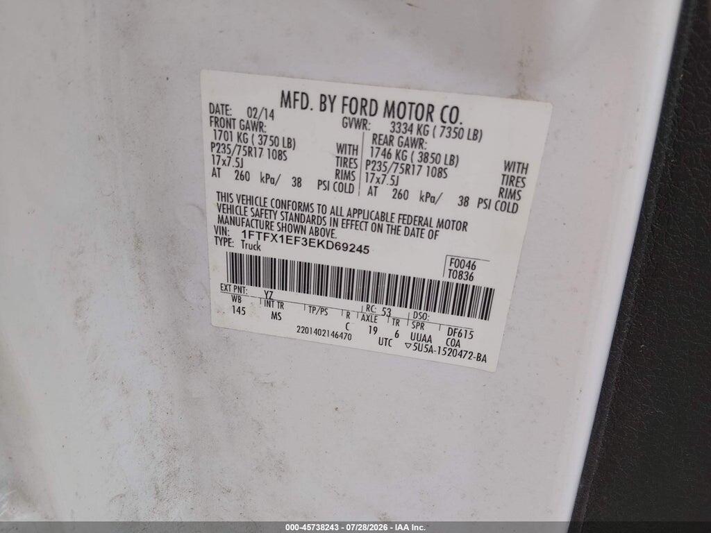 1FTFX1EF3EKD69245 2014 FORD F-150 photo no. 9