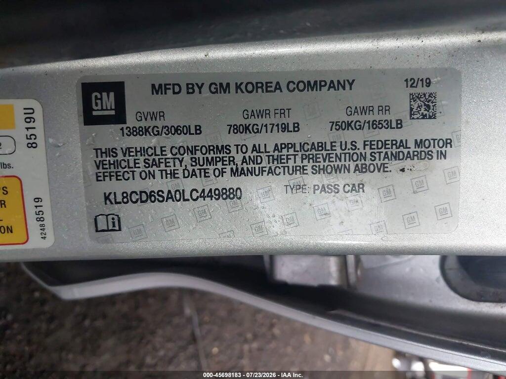 KL8CD6SA0LC449880 2020 CHEVROLET SPARK photo no. 9