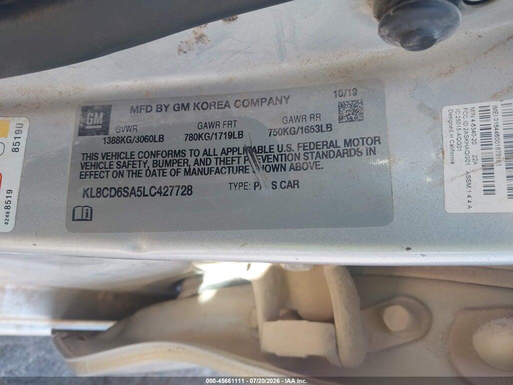 KL8CD6SA5LC427728 2020 CHEVROLET SPARK photo no. 9