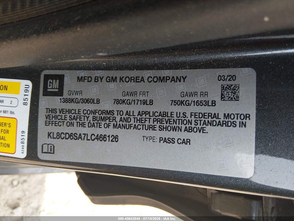 KL8CD6SA7LC466126 2020 CHEVROLET SPARK photo no. 9
