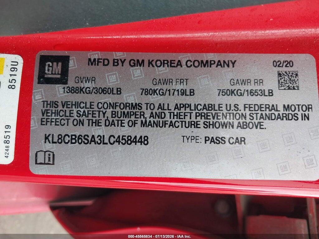 KL8CB6SA3LC458448 2020 CHEVROLET SPARK photo no. 9