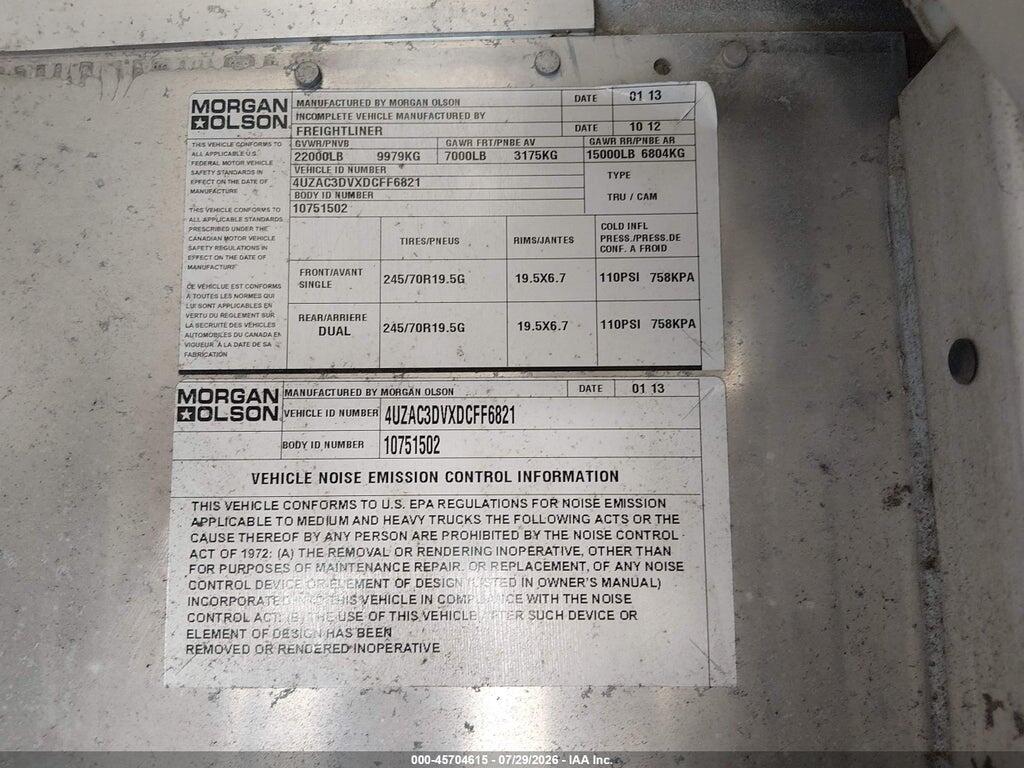 4UZAC3DVXDCFF6821 2013 FREIGHTLINER CHASSIS photo no. 4