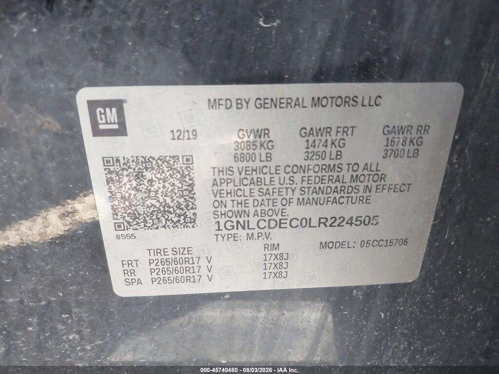 1GNLCDEC0LR224505 2020 CHEVROLET TAHOE photo no. 9