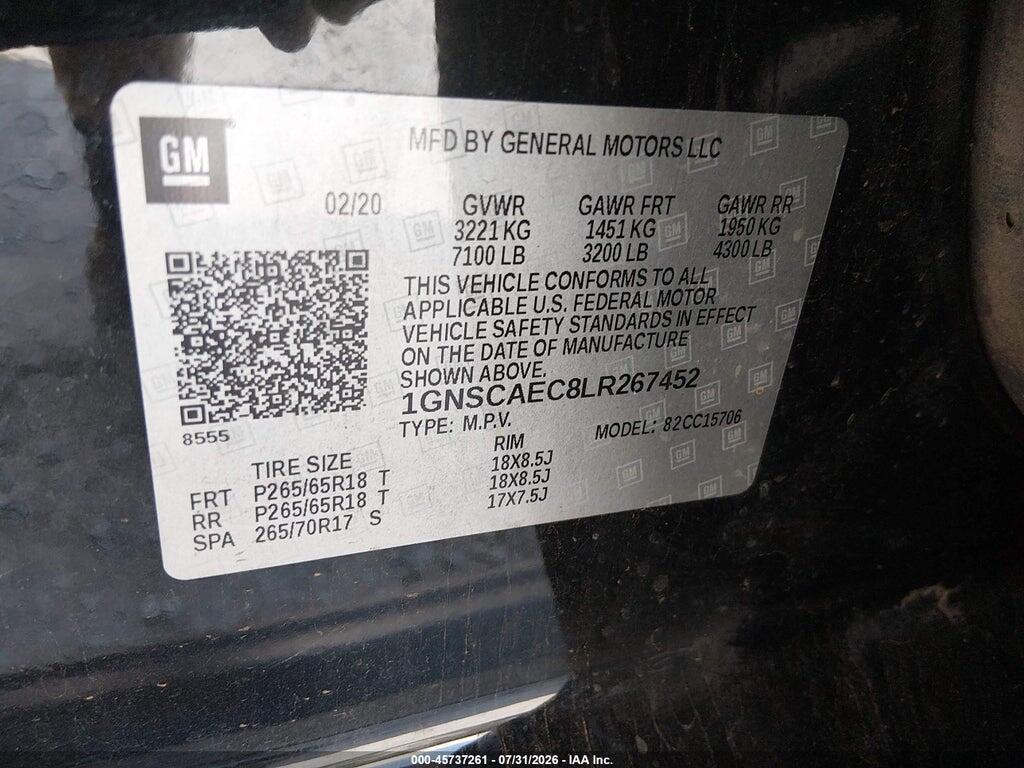 1GNSCAEC8LR267452 2020 CHEVROLET TAHOE photo no. 9