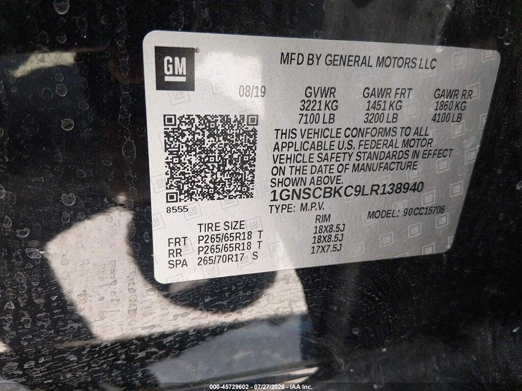 1GNSCBKC9LR138940 2020 CHEVROLET TAHOE photo no. 9
