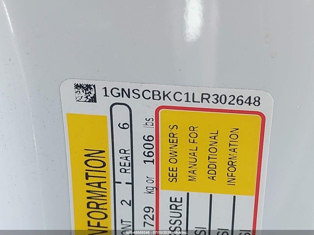 1GNSCBKC1LR302648 2020 CHEVROLET TAHOE photo no. 9