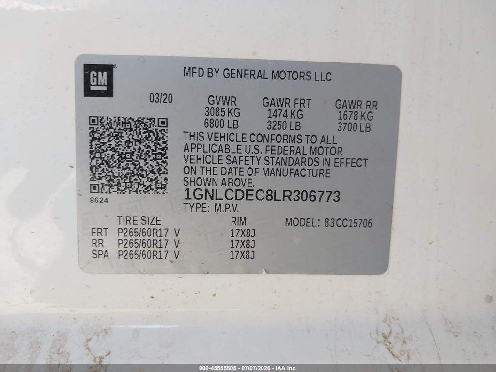 1GNLCDEC8LR306773 2020 CHEVROLET TAHOE photo no. 9