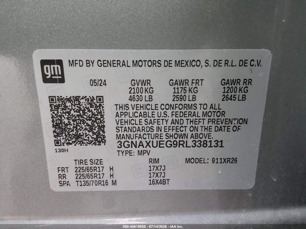 3GNAXUEG9RL338131 2024 CHEVROLET EQUINOX photo no. 9