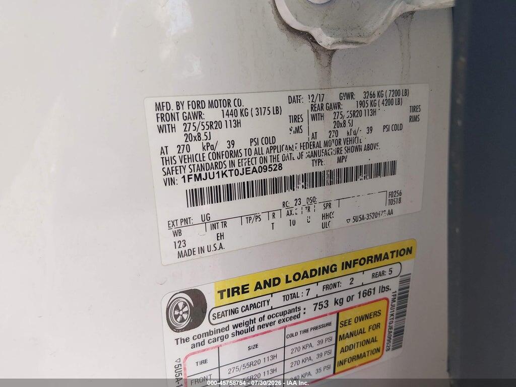 1FMJU1KT0JEA09528 2018 FORD EXPEDITION photo no. 9