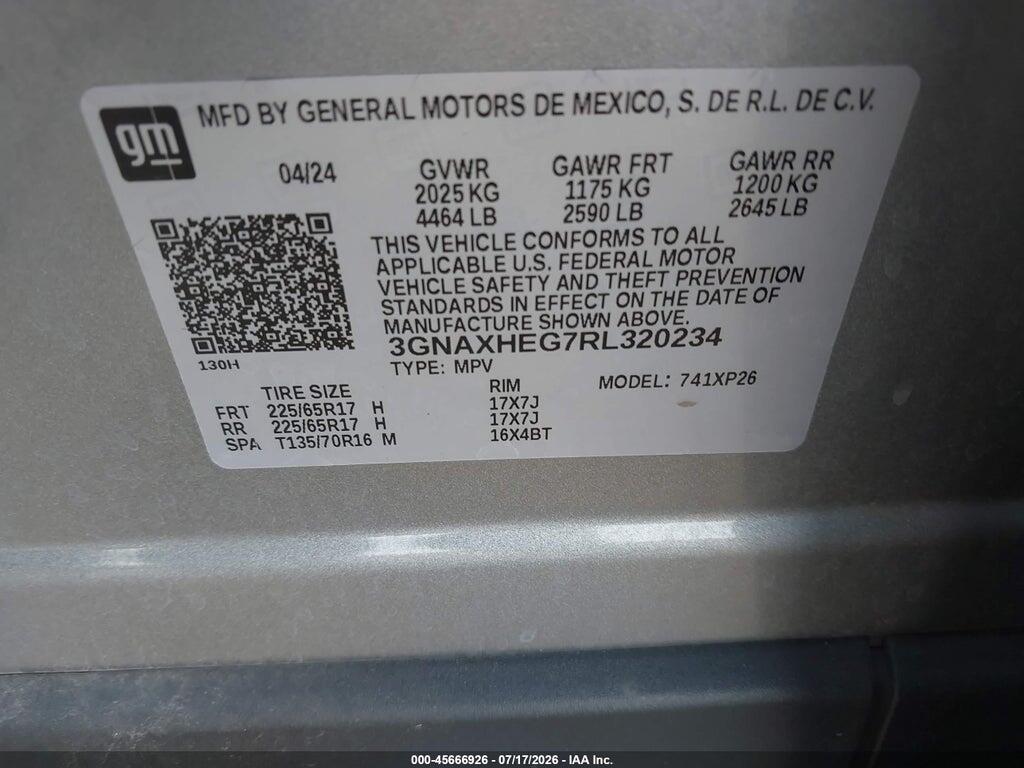 3GNAXHEG7RL320234 2024 CHEVROLET EQUINOX photo no. 9