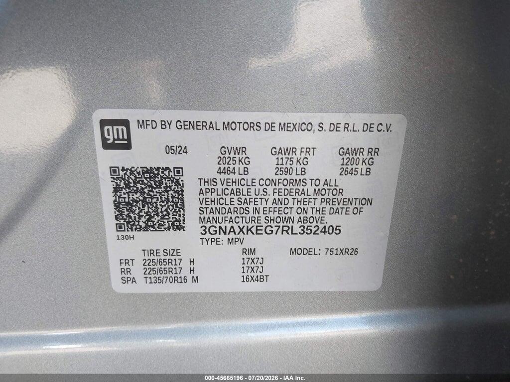 3GNAXKEG7RL352405 2024 CHEVROLET EQUINOX photo no. 9