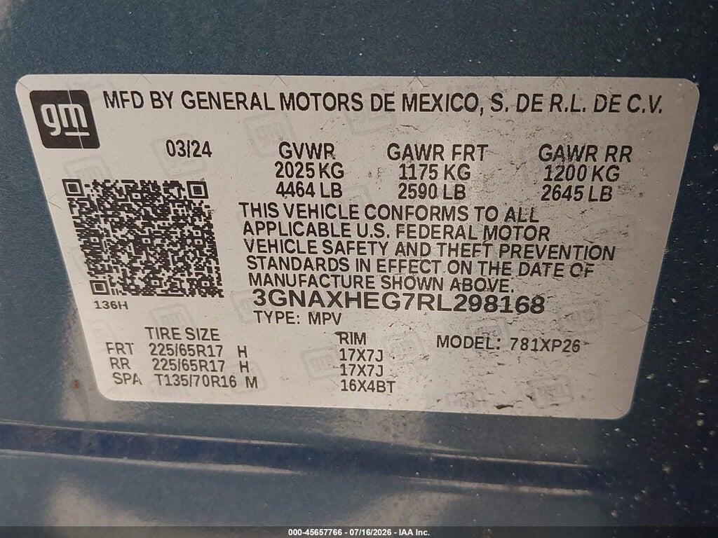 3GNAXHEG7RL298168 2024 CHEVROLET EQUINOX photo no. 9