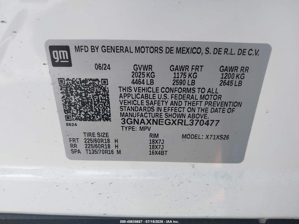 3GNAXNEGXRL370477 2024 CHEVROLET EQUINOX photo no. 9