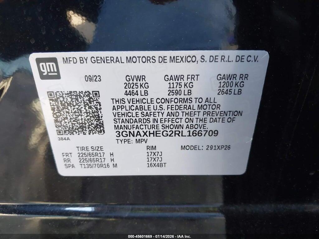3GNAXHEG2RL166709 2024 CHEVROLET EQUINOX photo no. 9