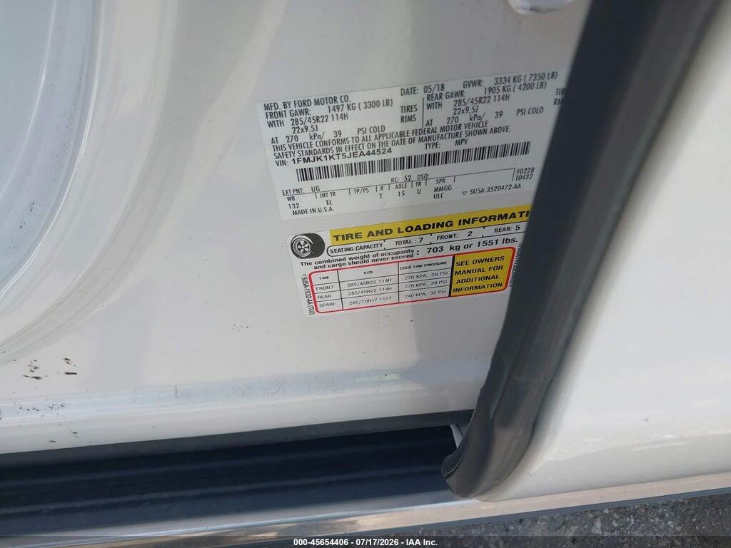 1FMJK1KT5JEA44524 2018 FORD EXPEDITION MAX photo no. 9
