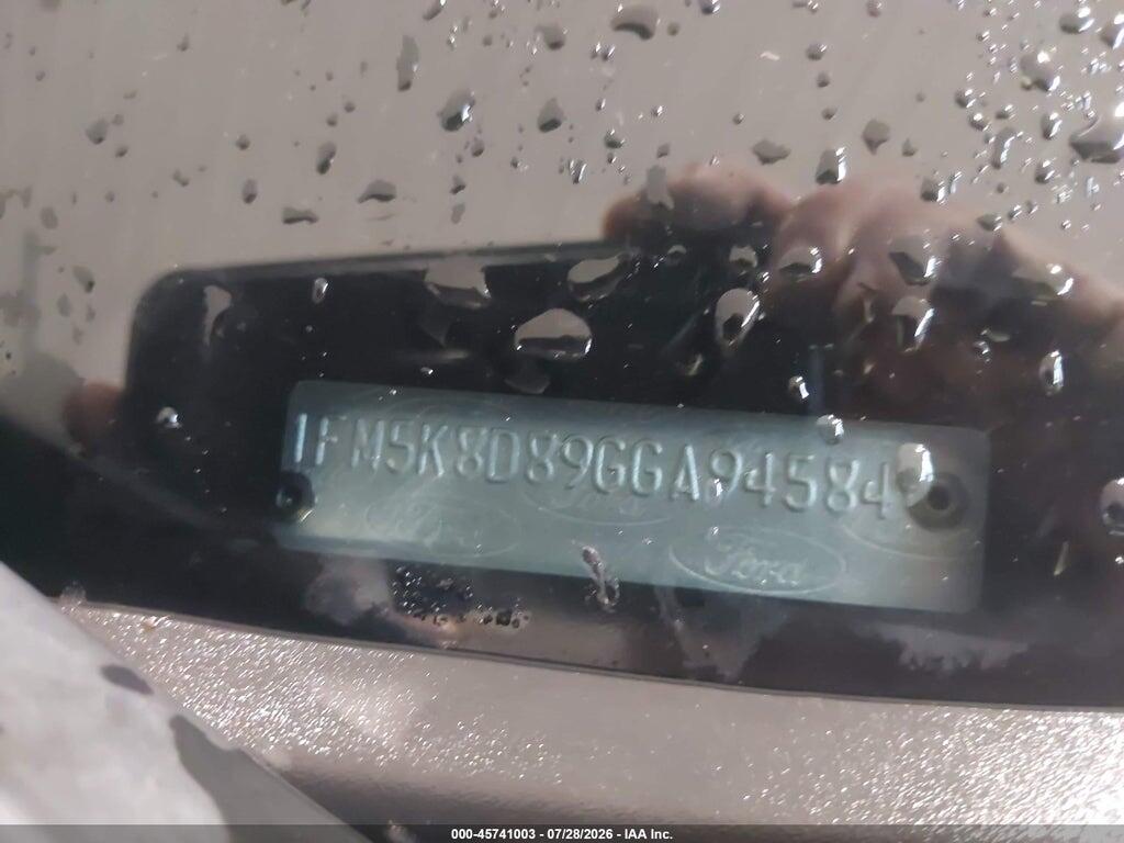 1FM5K8D89GGA94584 2016 FORD EXPLORER photo no. 9