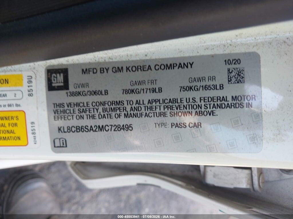 KL8CB6SA2MC728495 2021 CHEVROLET SPARK photo no. 9