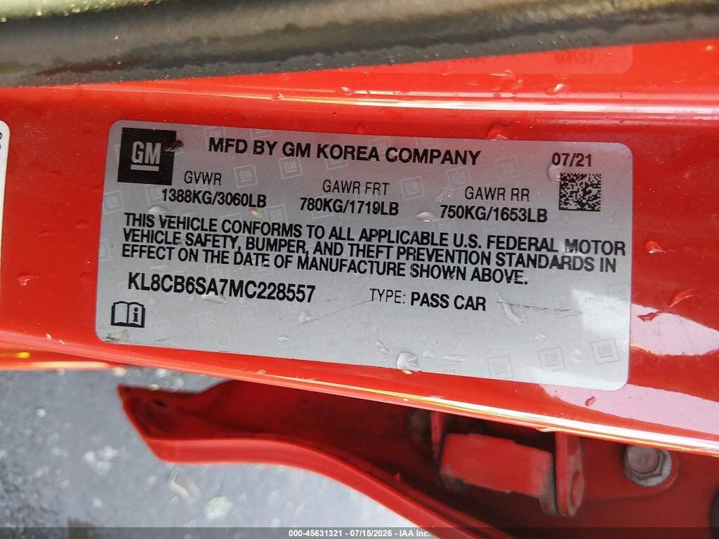 KL8CB6SA7MC228557 2021 CHEVROLET SPARK photo no. 9