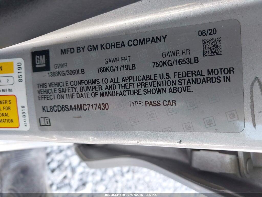 KL8CD6SA4MC717430 2021 CHEVROLET SPARK photo no. 9