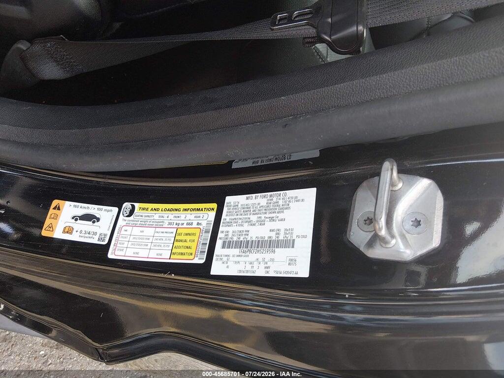 1FA6P8CF2H5259596 2017 FORD MUSTANG photo no. 9