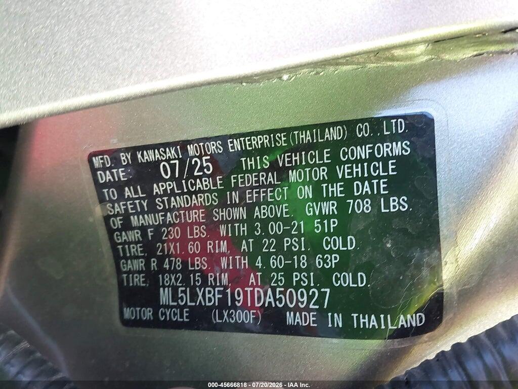 ML5LXBF19TDA50927 2026 KAWASAKI KLX300 photo no. 10
