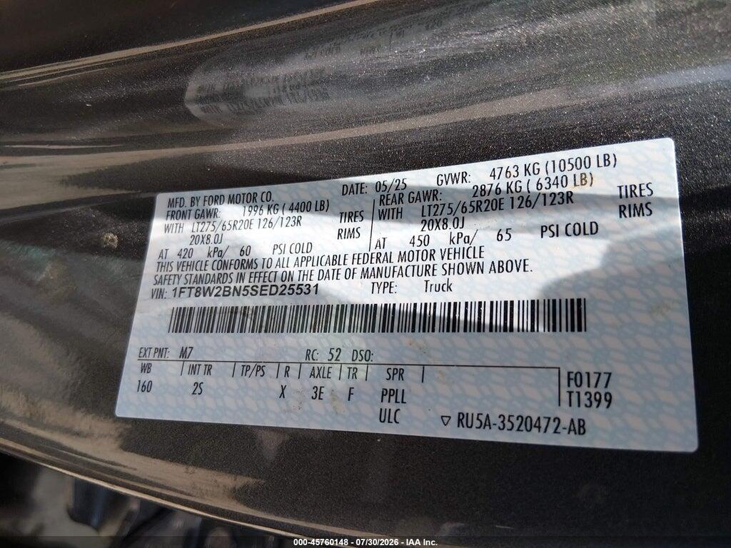 1FT8W2BN5SED25531 2025 FORD F-250 photo no. 9