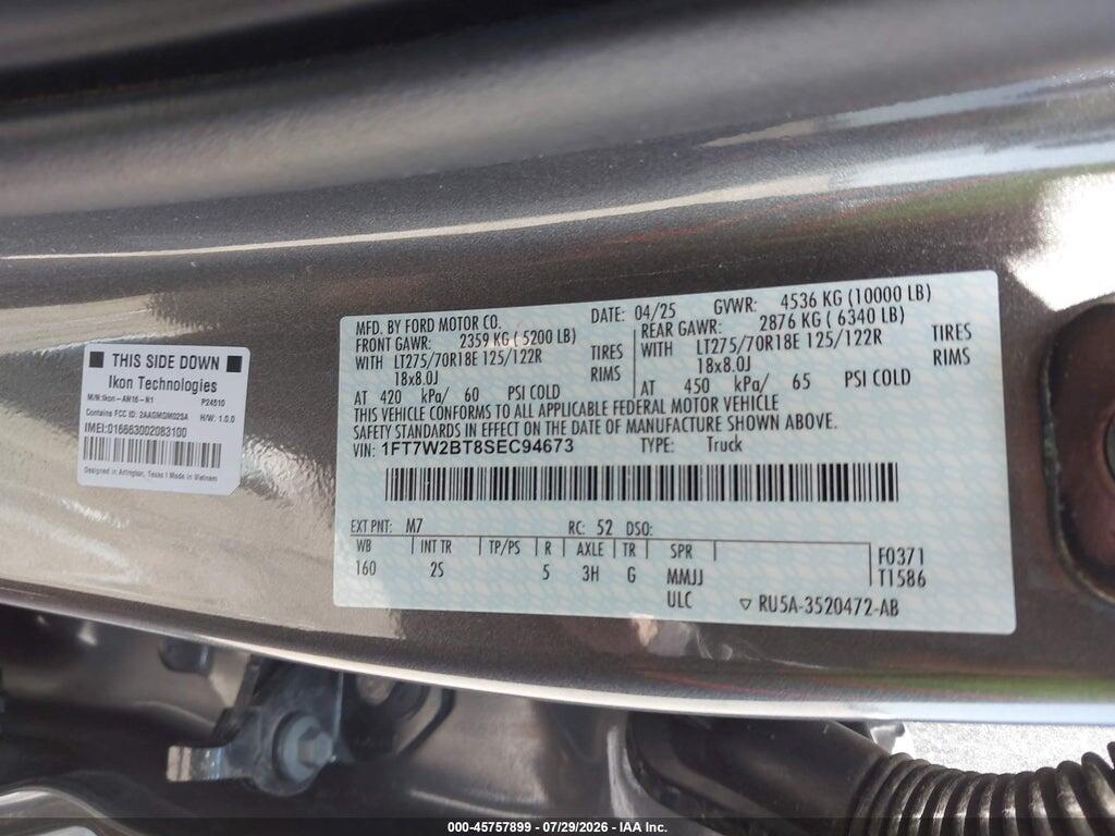 1FT7W2BT8SEC94673 2025 FORD F-250 photo no. 9