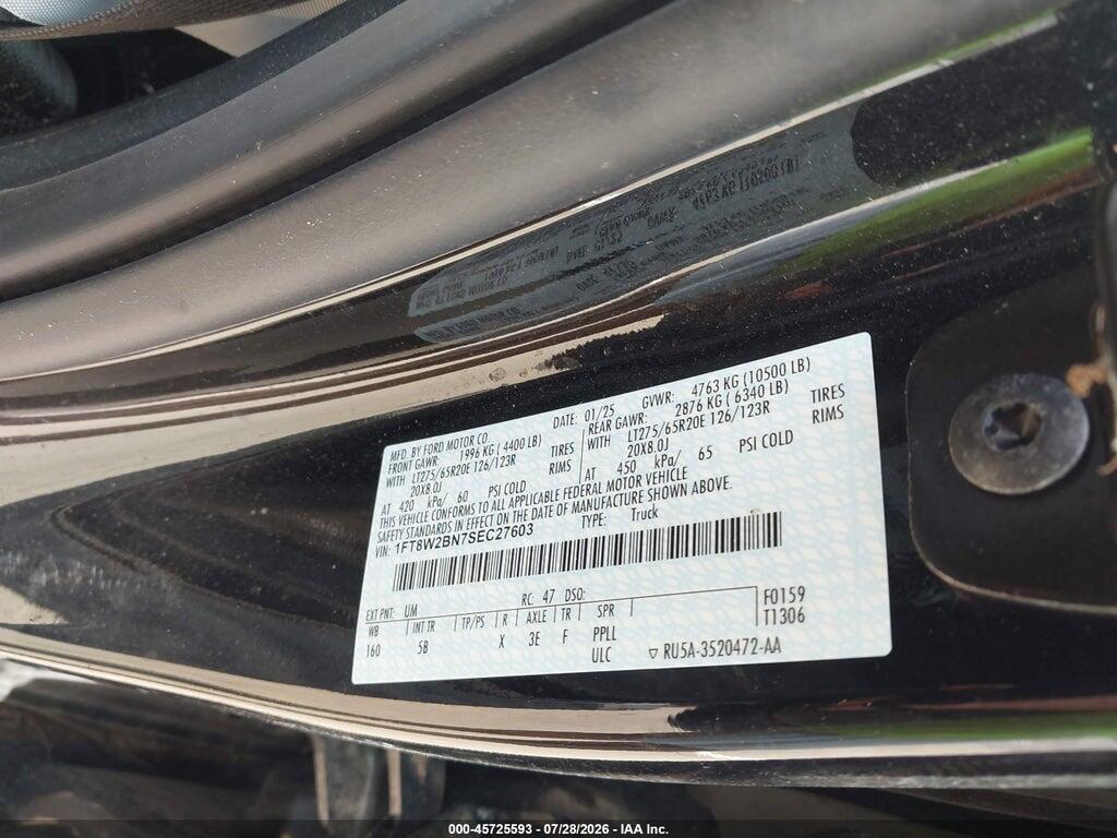 1FT8W2BN7SEC27603 2025 FORD F-250 photo no. 9