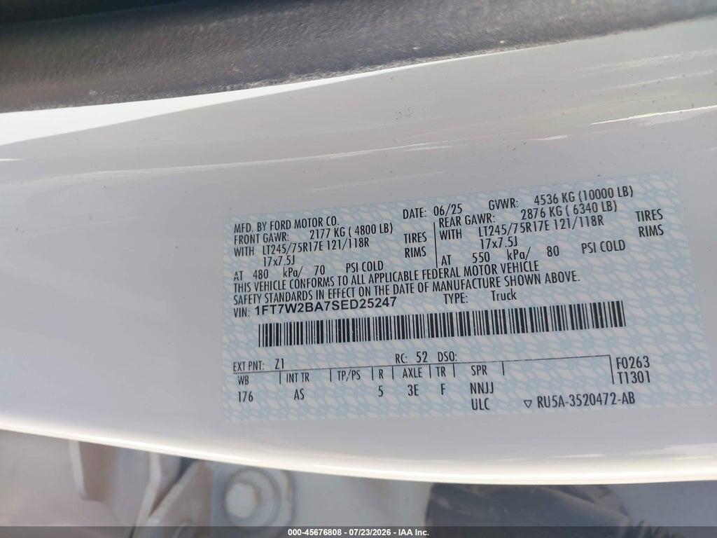 1FT7W2BA7SED25247 2025 FORD F-250 photo no. 9