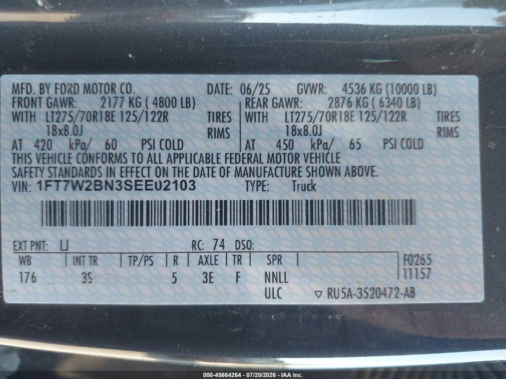 1FT7W2BN3SEE02103 2025 FORD F-250 photo no. 9