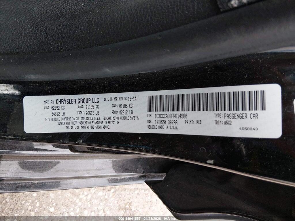 1C3CCCAB8FN614980 2015 CHRYSLER 200 photo no. 9