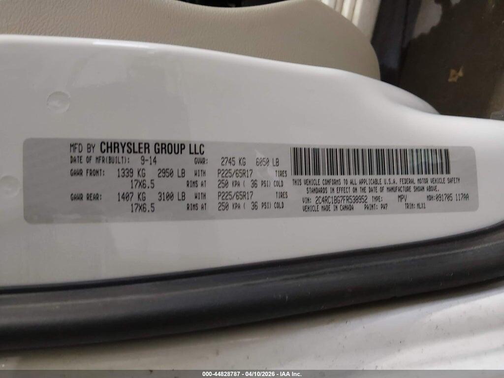 2C4RC1BG7FR538952 2015 CHRYSLER TOWN & COUNTRY photo no. 9