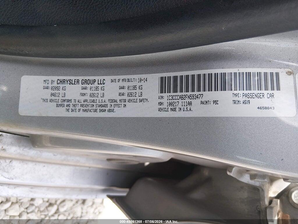1C3CCCAB2FN593477 2015 CHRYSLER 200 photo no. 9