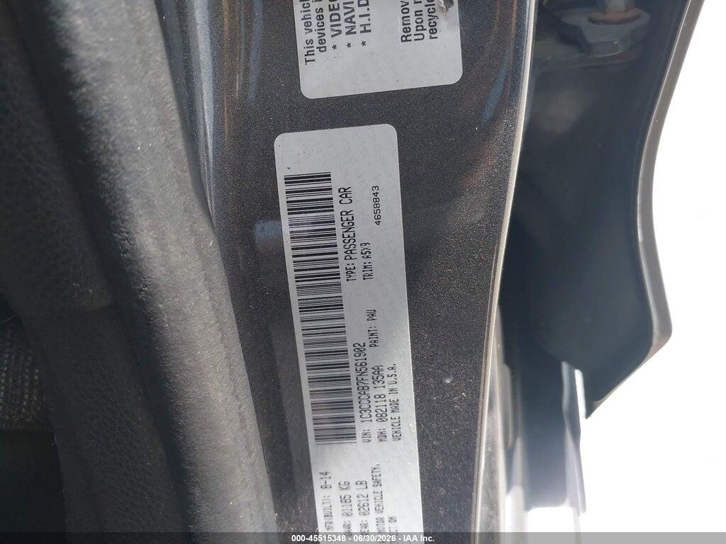 1C3CCCAB7FN561902 2015 CHRYSLER 200 photo no. 9