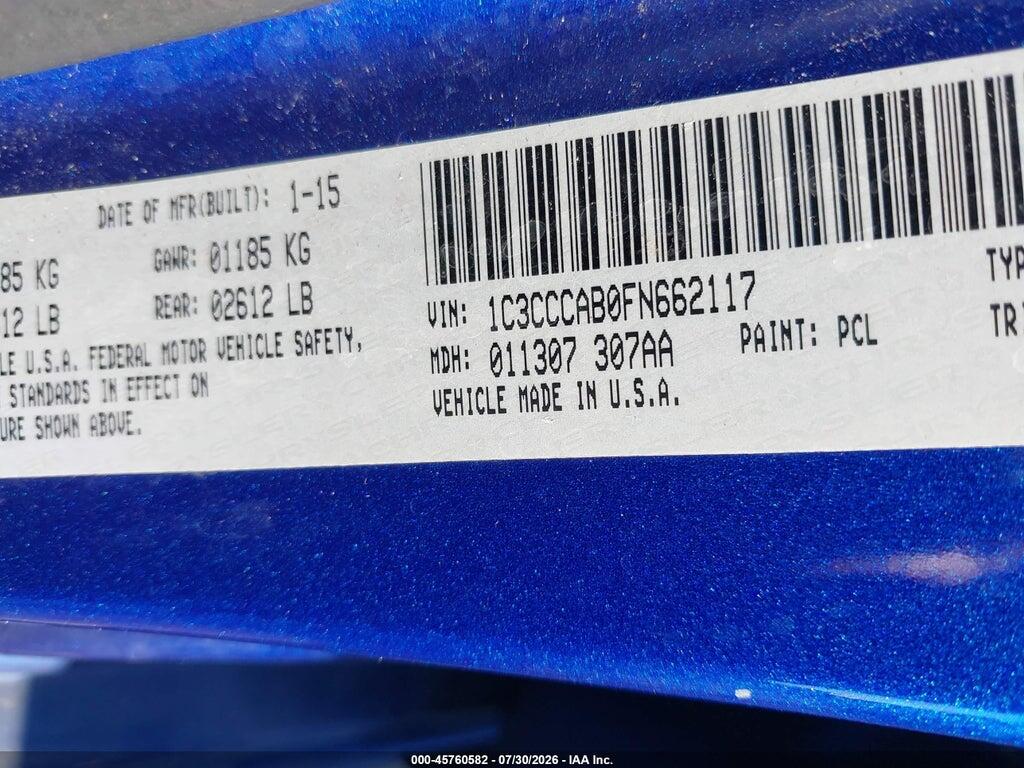 1C3CCCAB0FN662117 2015 CHRYSLER 200 photo no. 9