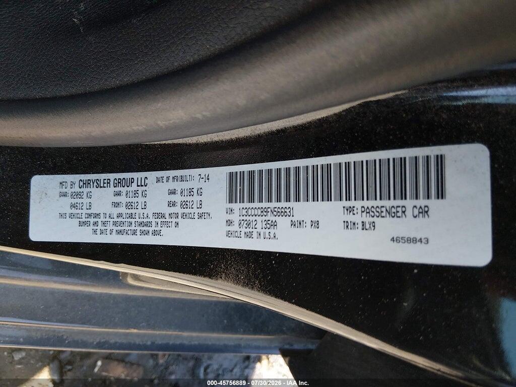 1C3CCCCB9FN566631 2015 CHRYSLER 200 photo no. 9